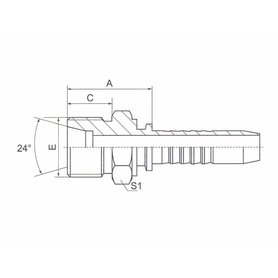 Hydraulická koncovka 25, M42x2 CES